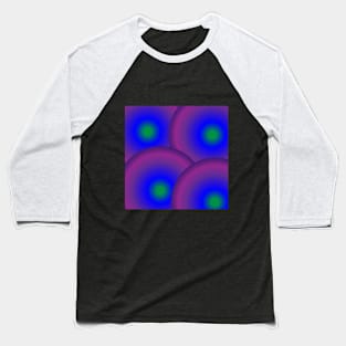 Gradient circles in purple blue and green Baseball T-Shirt